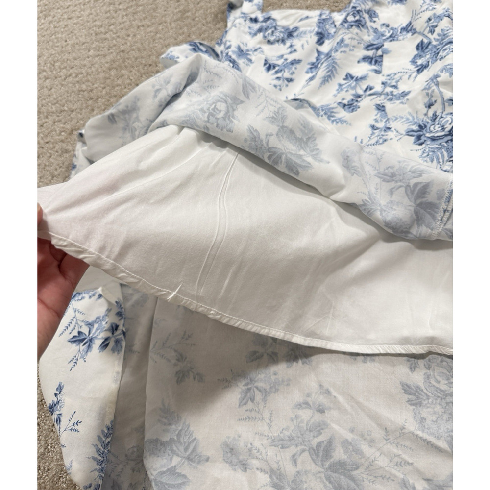 Billy J Alessandra Tie Up Midi Dress - Blue Floral - Size 16 - Tie Strap - Picture 12 of 15